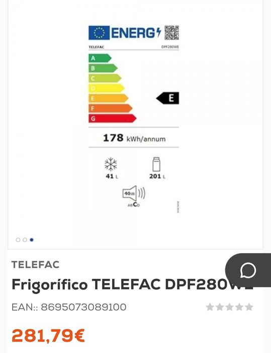 Novo frigorífico telefac