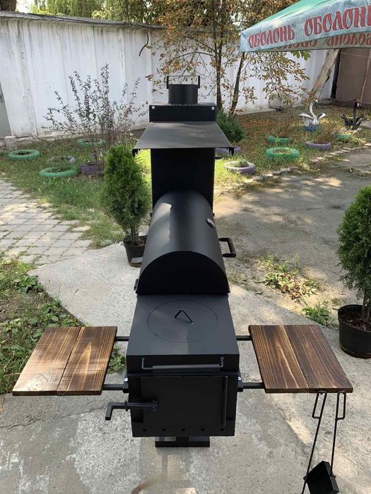 Мангал с коптильней