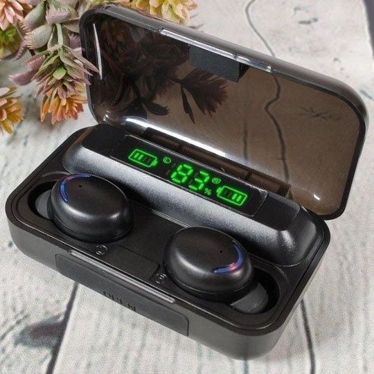 Беспроводные bluetooth наушники True Wireless F9-5 TWS с встроенным Power Bank, вакуумные наушники