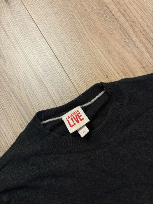Lacoste Męski M Wełniany Sweter Wool Sweater Old money Casual