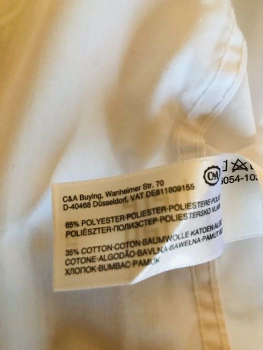 Белая рубашка C&A Германия р. 134