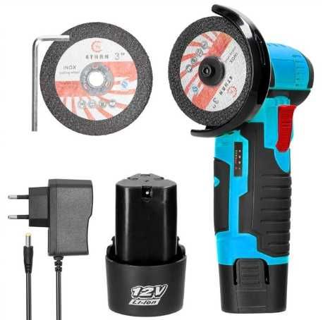 Электроболгарка  аккумуляторная болгарка 12V 2 аккумулятора с Кейсом