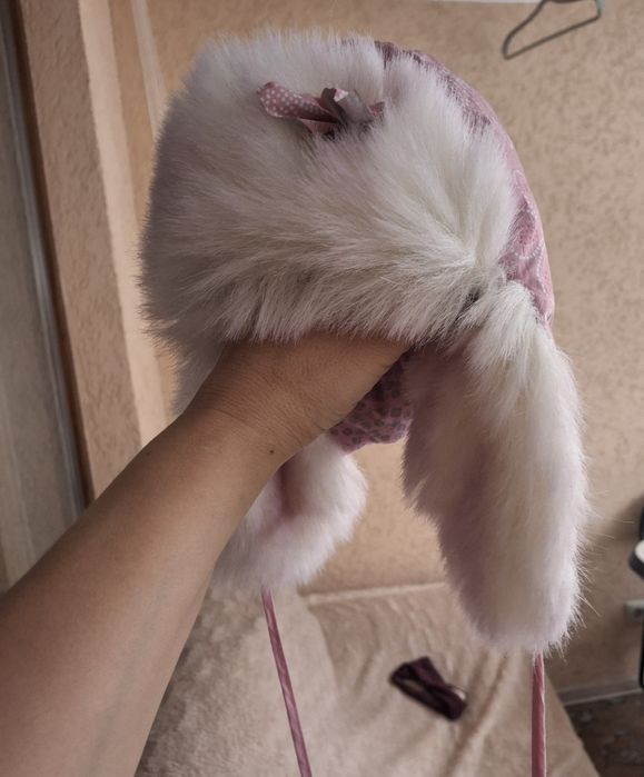 Шапочка зимова на дівчинку рожева 48р