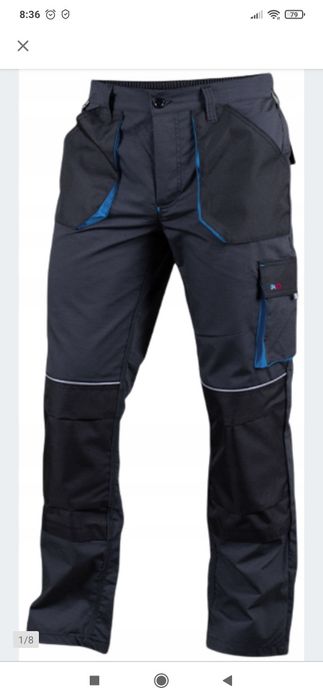 Spodnie ochronne warsztaty rozmiar z metki 50 wg mnie rozmiar S 170cm