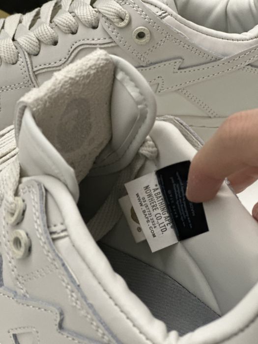 A Bathing Ape Bape Sk8 Sta Triple White Nubuck