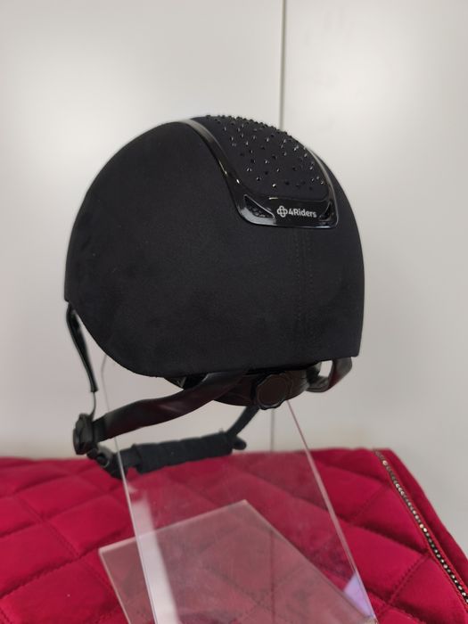 52;53;54 Kask jeździecki 4riders czarny bling