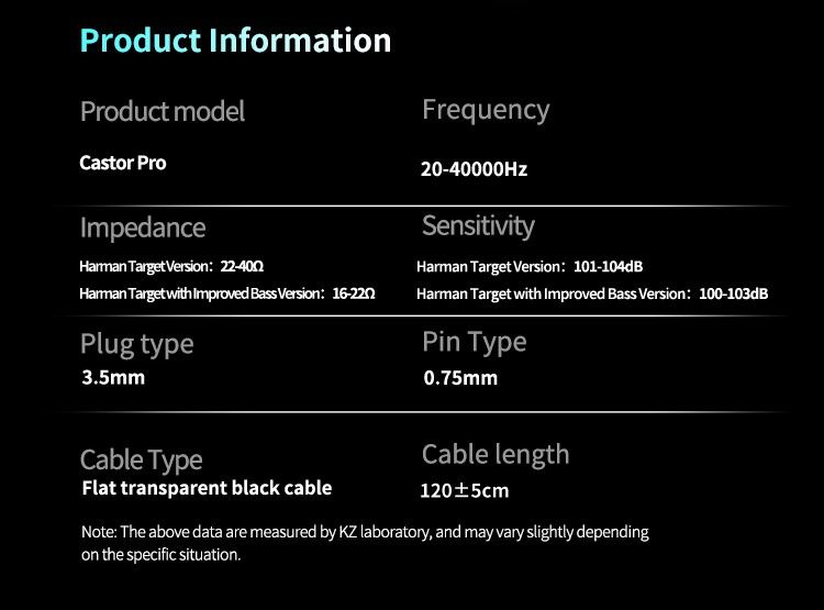 Наушники KZ Castor Pro Bass DD 10+10мм много басса обновленнная версия
