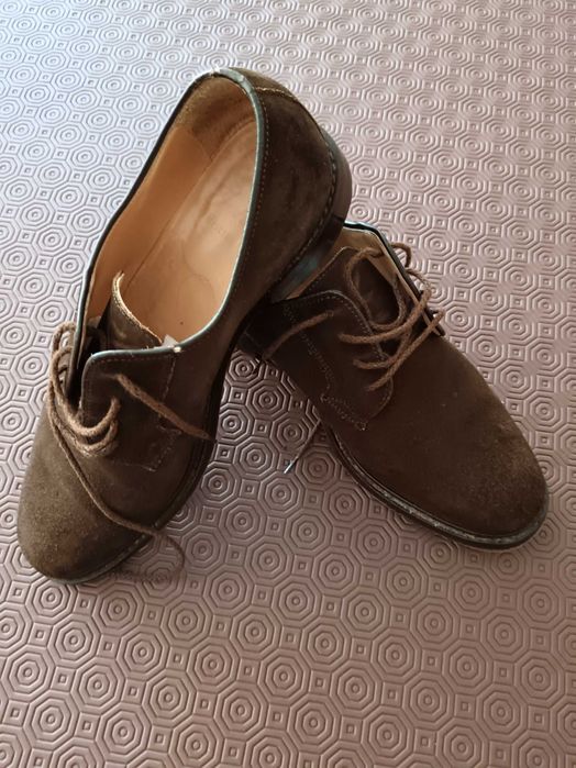 Sapatos clássicos camurça castanho 41
