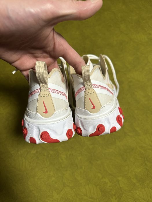 Кроссовки Nike React Element 55 White/Red Original Размер 37.5