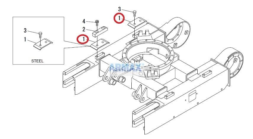 TAKEUCHI TB016 TB216 oryginalny ślizg gąsienicy podkładka minikoparka
