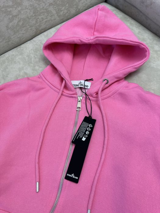 Рожева зіп худі pink Stone Island | Аунтефік ОЛХ ДОСТАВКОЮ!