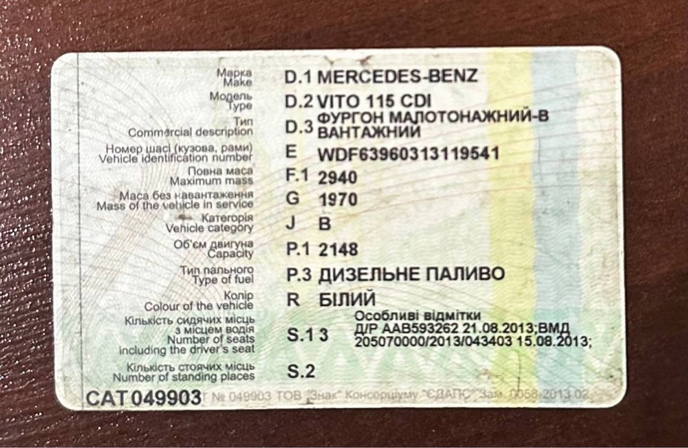 продаж Mercedes-Benz Vito 115 CD