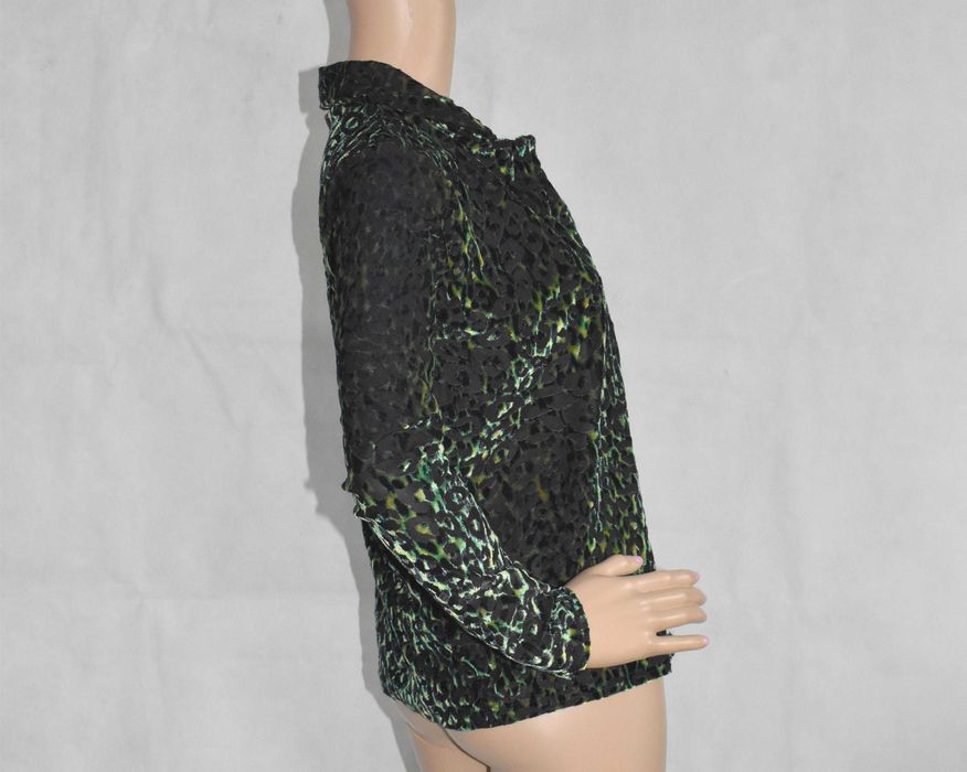 Narzutka PrettyLittleThing 34 panterka zielono czarna elegancka