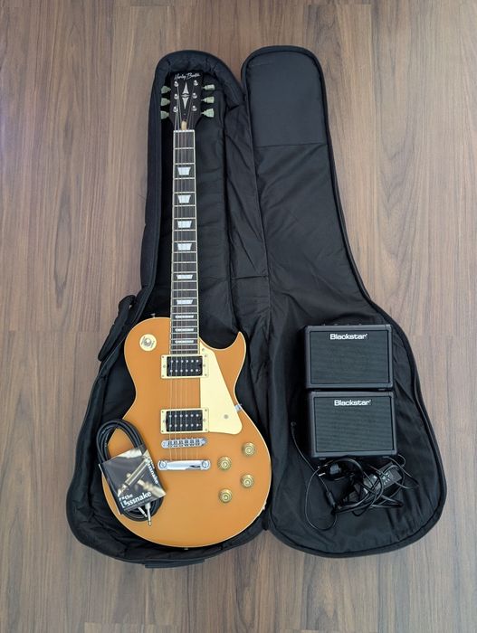 Harley Benton Sc-400 sgt + Thomman Gigbag BK + Cabo + Conjunto Amp blackstar fly 3 mini