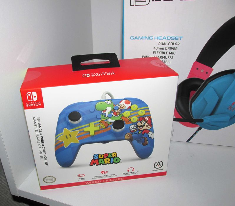 Super Mario Nintendo Switch Controller + Headset