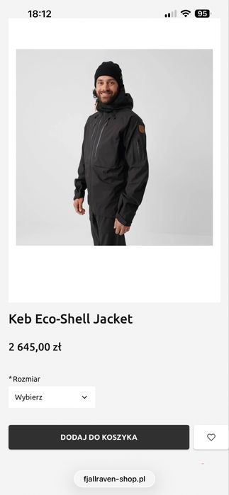 Fjallraven Keb Eco Shell Jacket, jak nowa
