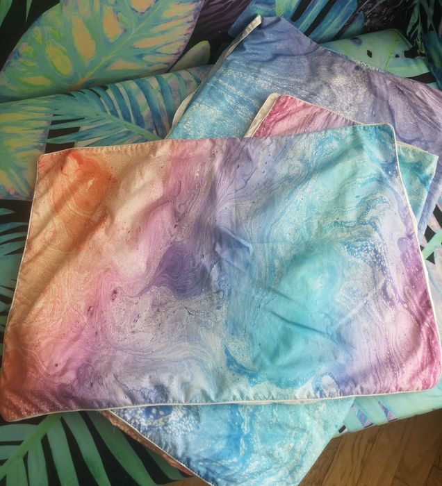 Komplet pościeli pastelowy ombre clouds marmurkowy 180x210