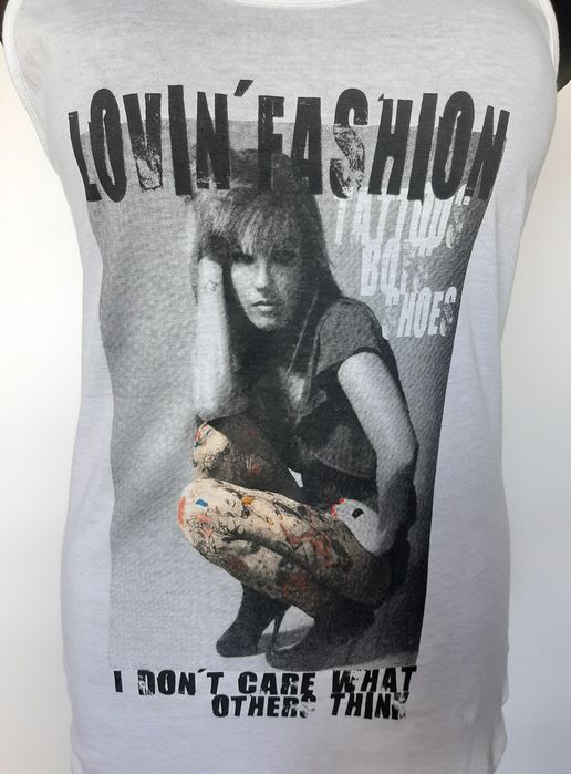 Biała bluzka tunika rock me rozmiar XL