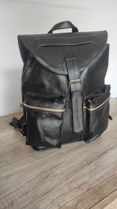 Skórzany Plecak Handmade | Czarny | Nowy | Wysoka Jakość