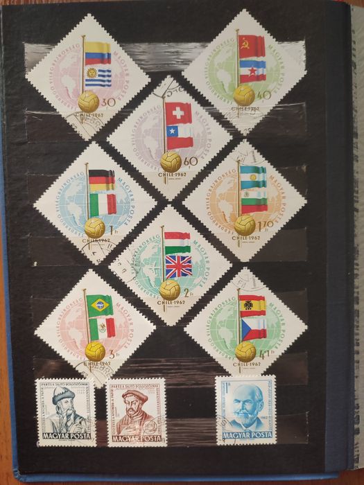 Почтовые марки Венгрии Чехословакии в Альбоме 12 листов.