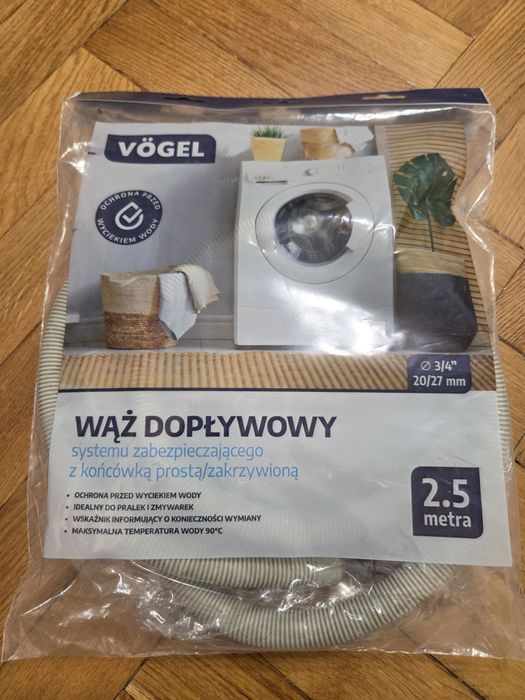 Wąż dopływowy aqua stop Vögel 2,5 metra