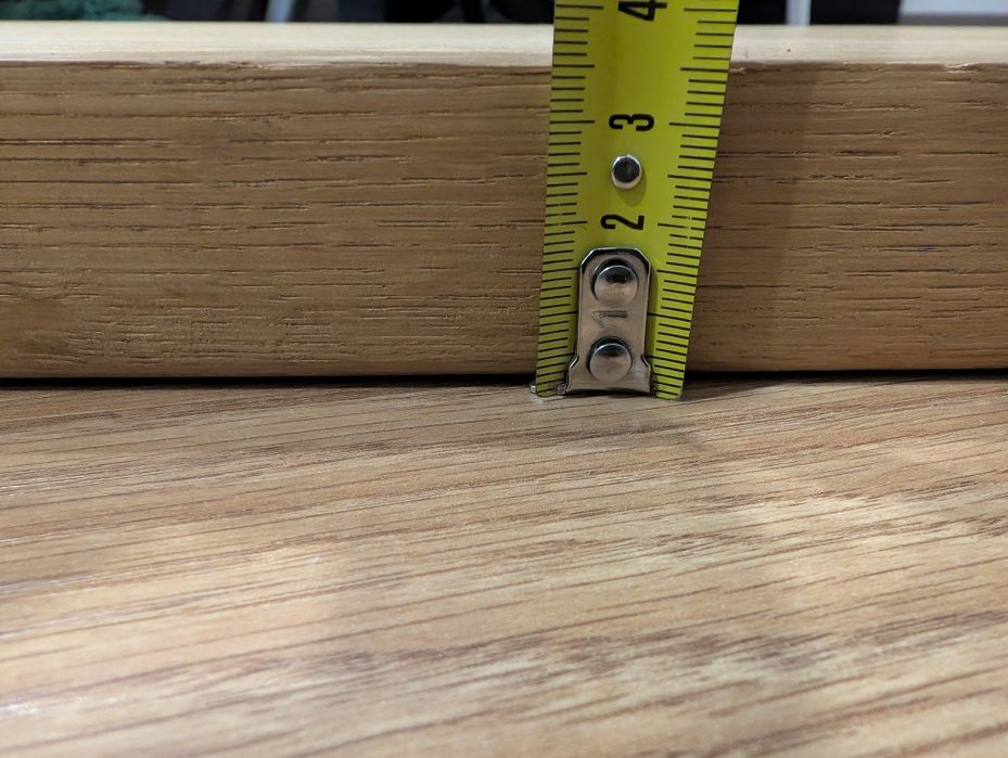 dębowe biurko z regulowaną wysokością blat: 100x65x3.5