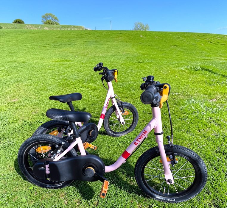 Rowerek dziecięcy 14"  2w1  BTWIN    dla BLIŹNIAKÓW