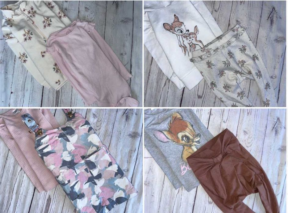 r.80-86 MEGA PAKA 57szt ZESTAW UBRANEK dla dziewczynki zara newbie