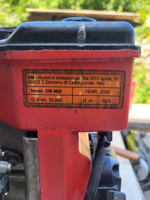 Motor tirar água gasolina