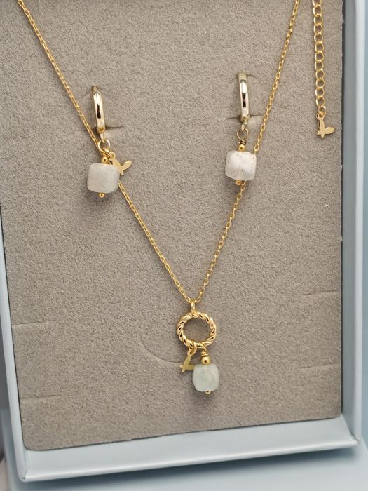 Komplet biżuterii Sadva srebro 925 z akwamarynem