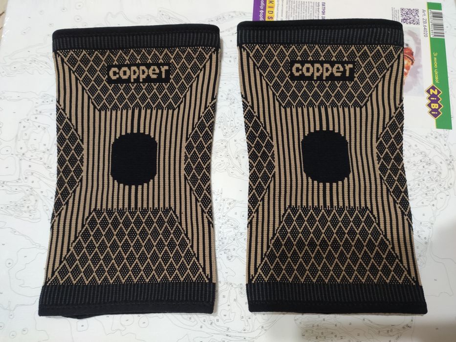 Наколінники copper 2 штуки еластичний бандаж на коліно