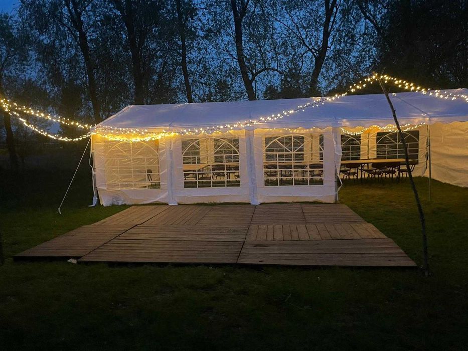 Namiot na wynajem + Krzesła + Stoły + Oświetlenie