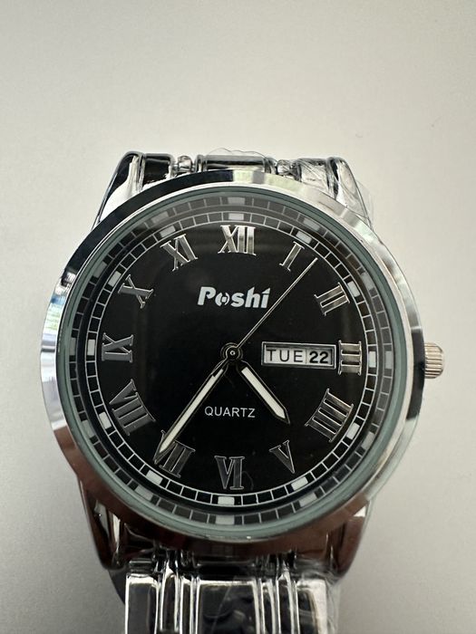 Zegarek męski Poshi Datownik bransoletka Nowy