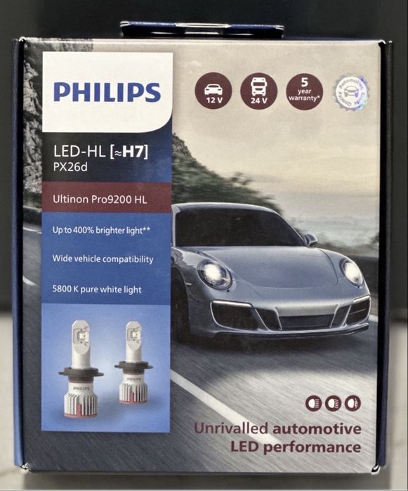 Żarówki LED H7 PHILIPS Ultinon Pro9200 +400% Nowe! Mocne!