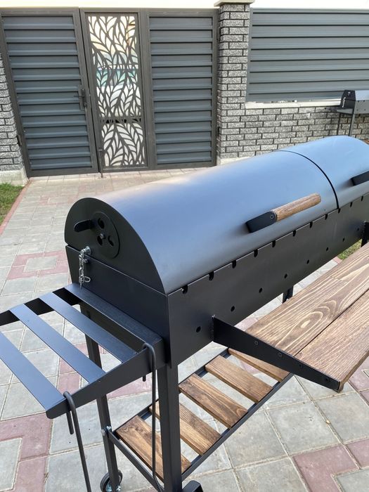 Повністю розбірний гриль мангал барбекю з 2 кришками 5 мм +ПОДАРУНОК