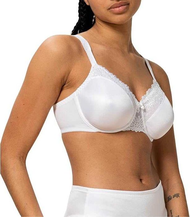 Biustonosz TRIUMPH Ladyform Soft W Obszycie Koronkowe Biały 85E