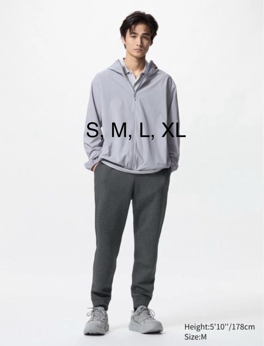 (S, XL) Темно сірі джогери uniqlo dry stretch jogger