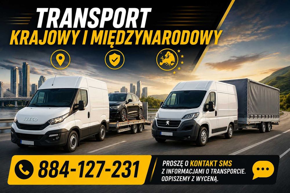 Oferuję Transport– BUS 5 EP + przyczepa/laweta ( do wyboru )