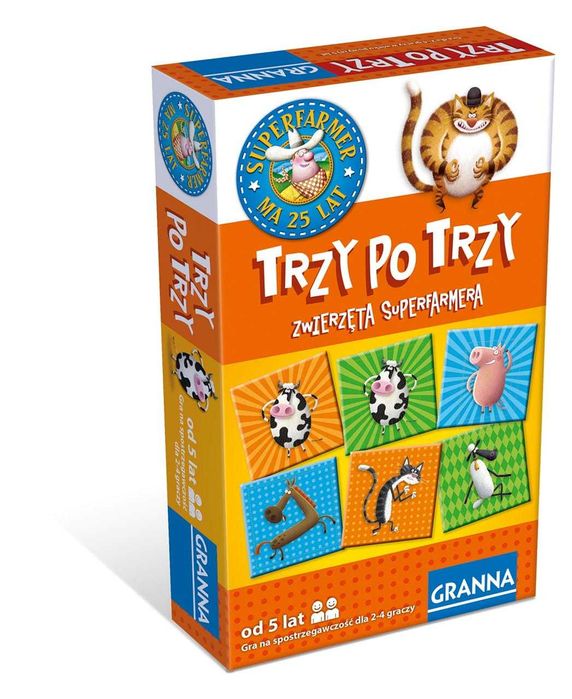 GRANNA GRA trzy po trzy ZWIERZĘTA SUPERFARMERA wersja podróżna