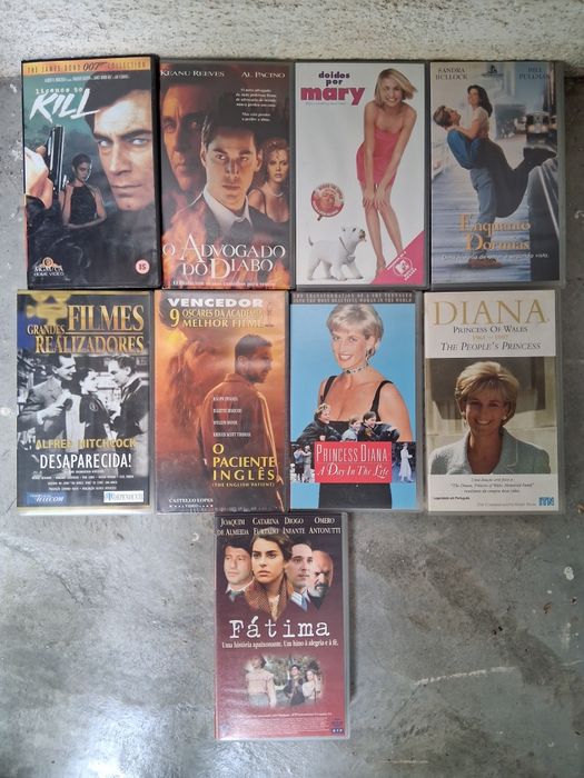 Filmes variados em VHS