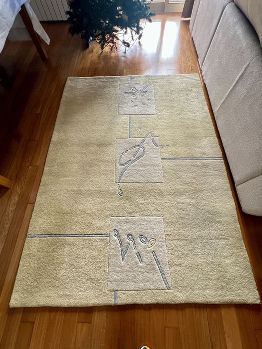 Conjunto de 2 carpetes de sala em lã