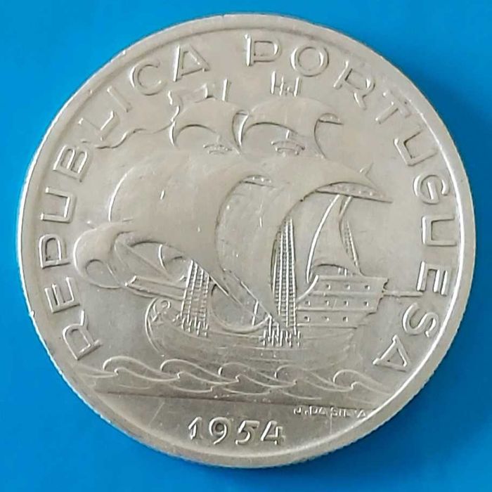 10$00 de 1954, Republica Portuguesa Prata