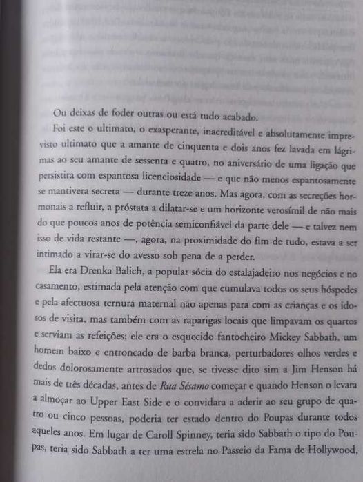 Teatro de Sabbath - Philip Roth