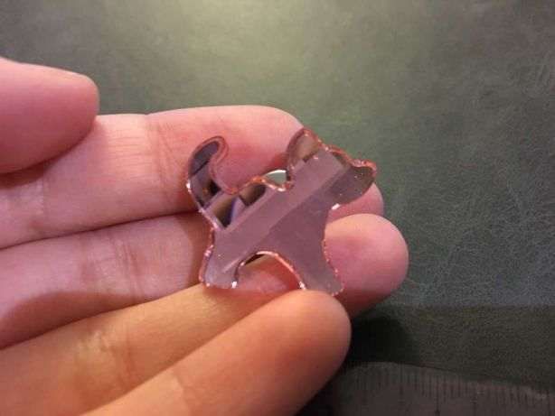 Alfinete cristal gato rosa Swarovski