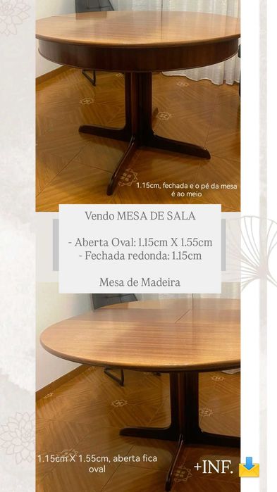 Mesa extensivel de SALA
