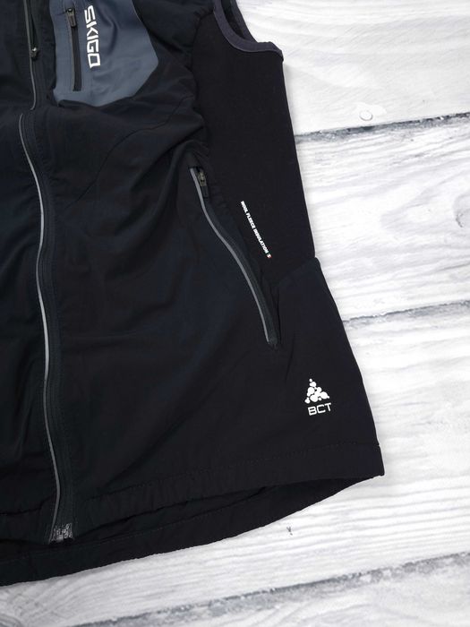 SKIGO Primaloft BCT Wool Merino Męska Kamizelka Czarna Rozpinana M