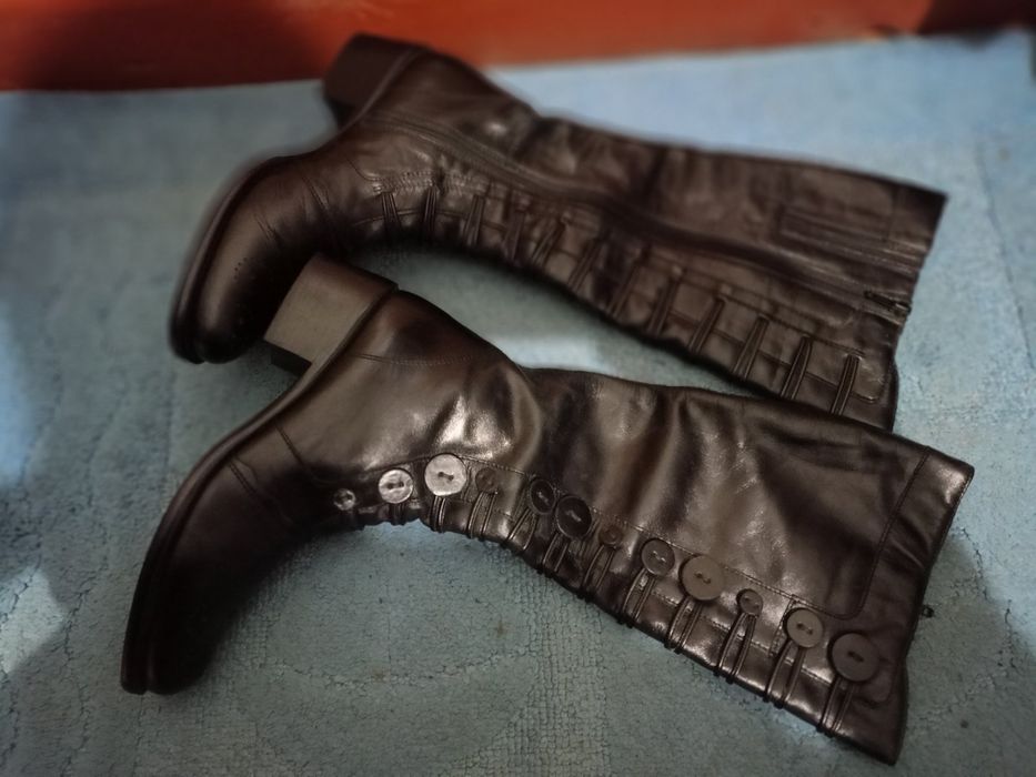 Кожаные высокие сапоги от лондонского бренда Dune London идеал, 39