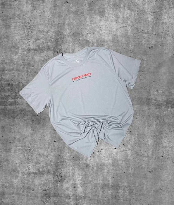koszulka tshirt tee nike pro sportowa basic szara drifit na siłownie L