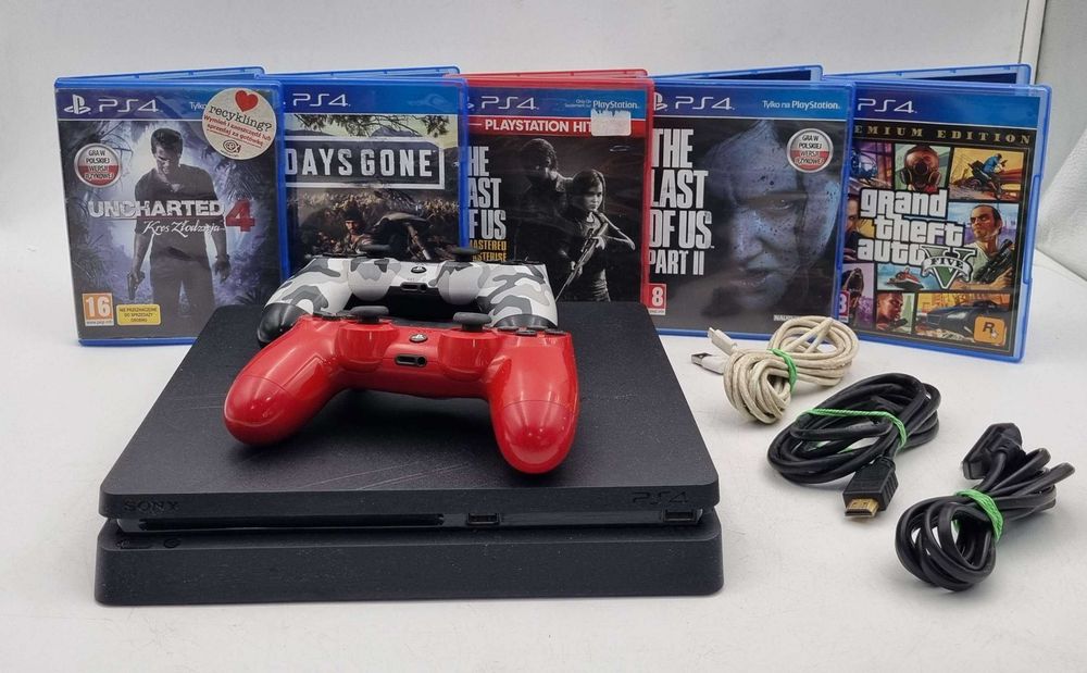 Konsola Sony PS4 Slim CUH-2016B 1TB 2 Pady + Gry