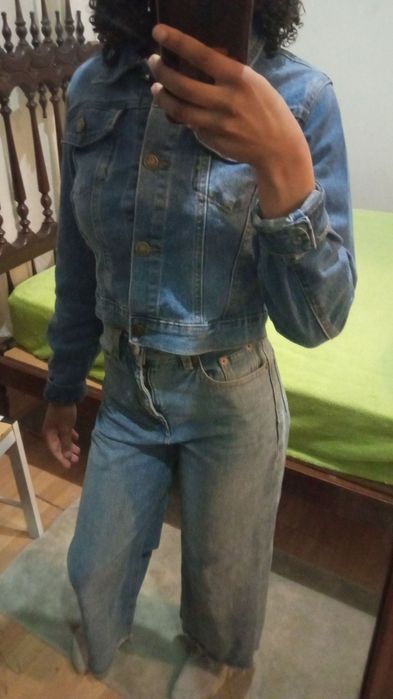 Casaco e calça de ganga